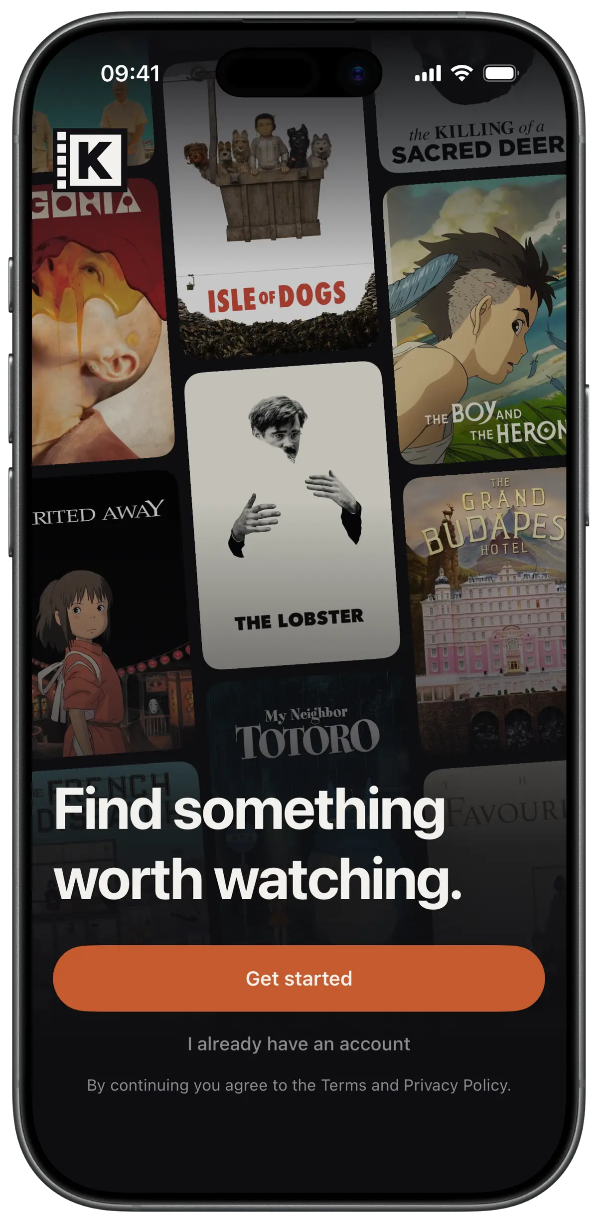 The Kino app on an iPhone